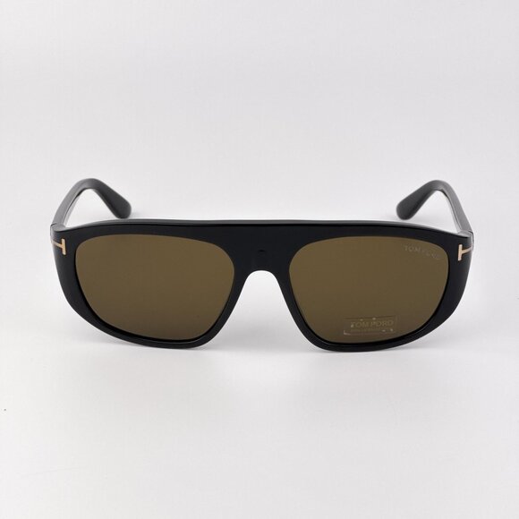 Tom Ford EDWARD-02 FT1002/S 01J Women’s Pilot Sunglasses Black Roviex main image 6